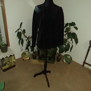 Black "Faux Velvet" Blazer